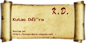 Kutas Dóra névjegykártya